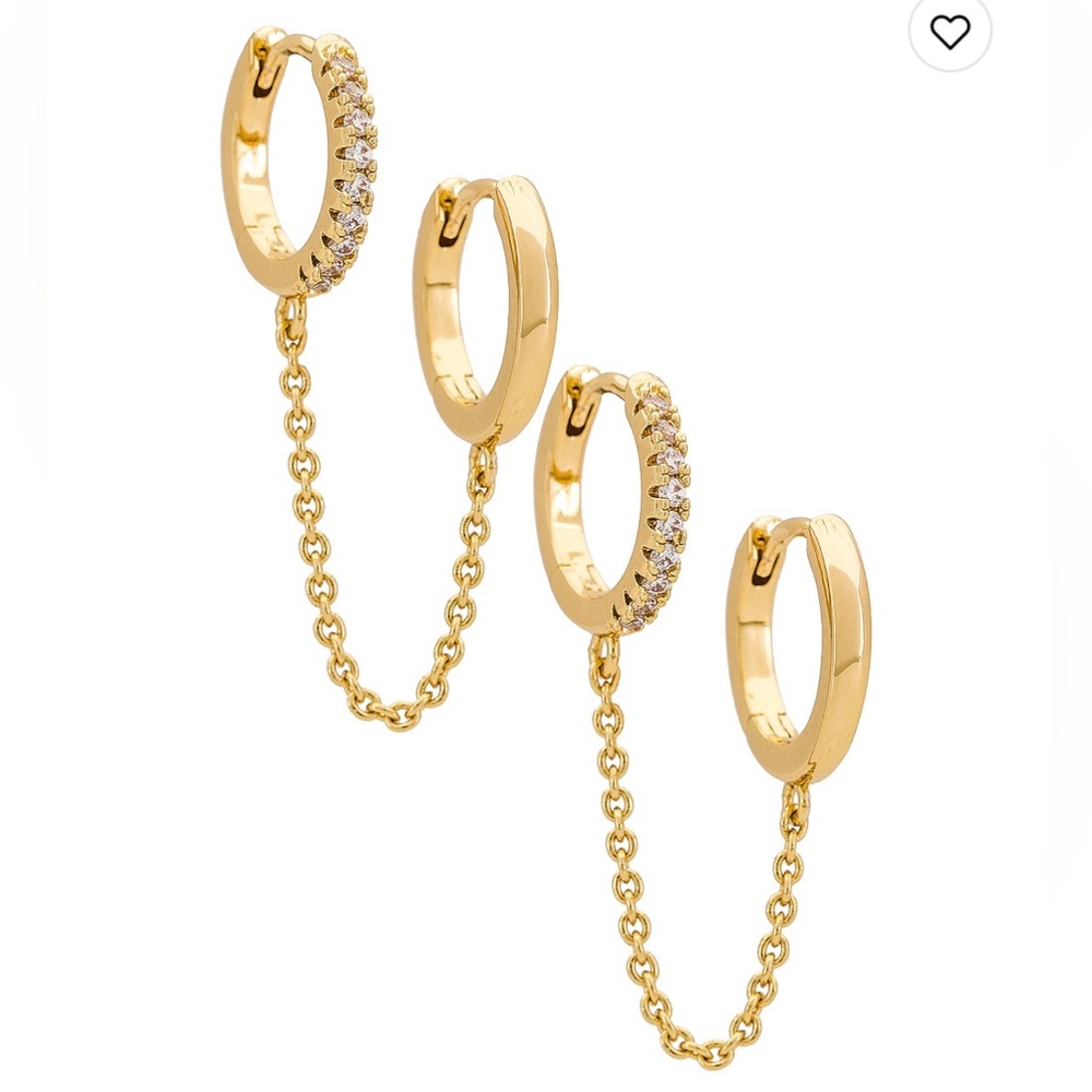 REVOLVE Double Hoop Gold Set